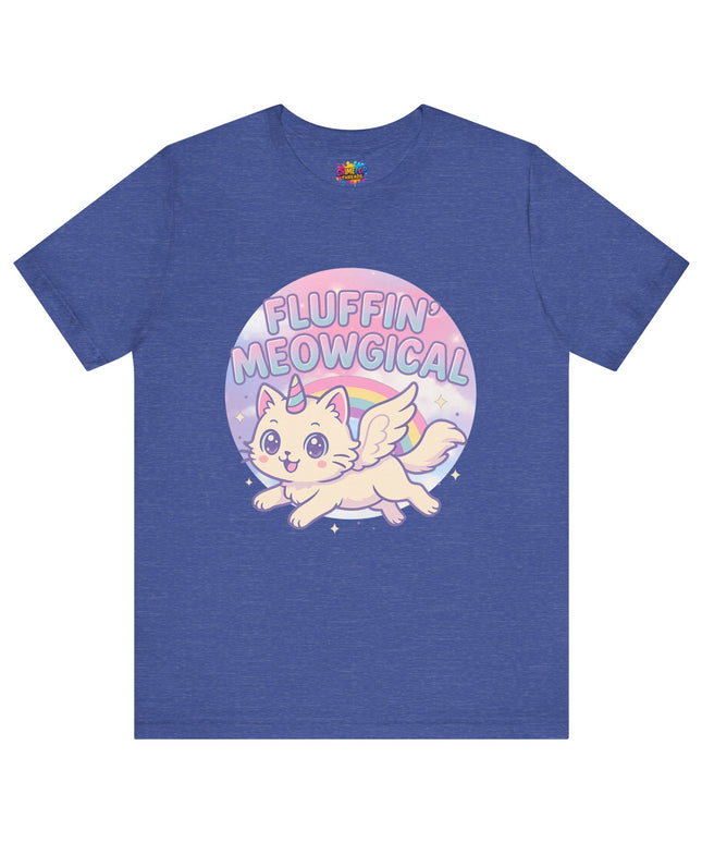 Fluffin Meowgical Goth Princess Cat Unicorn Rainbow Pastel T-Shirt