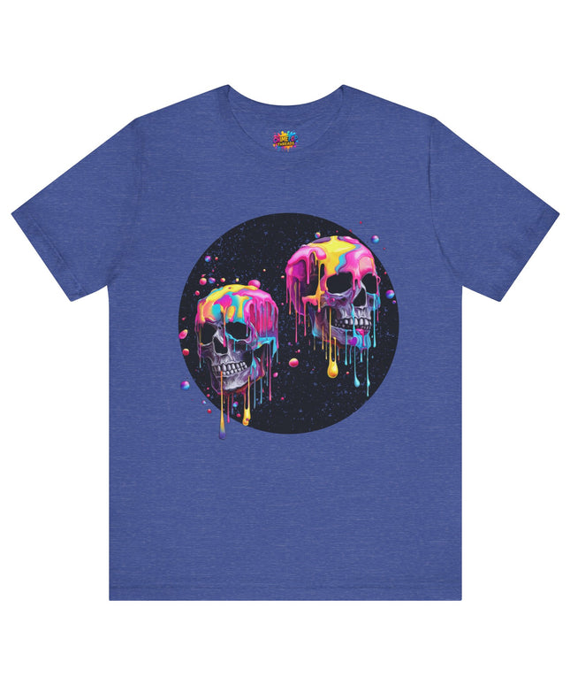 Neon Skull Drip Psychedelic Space Tee