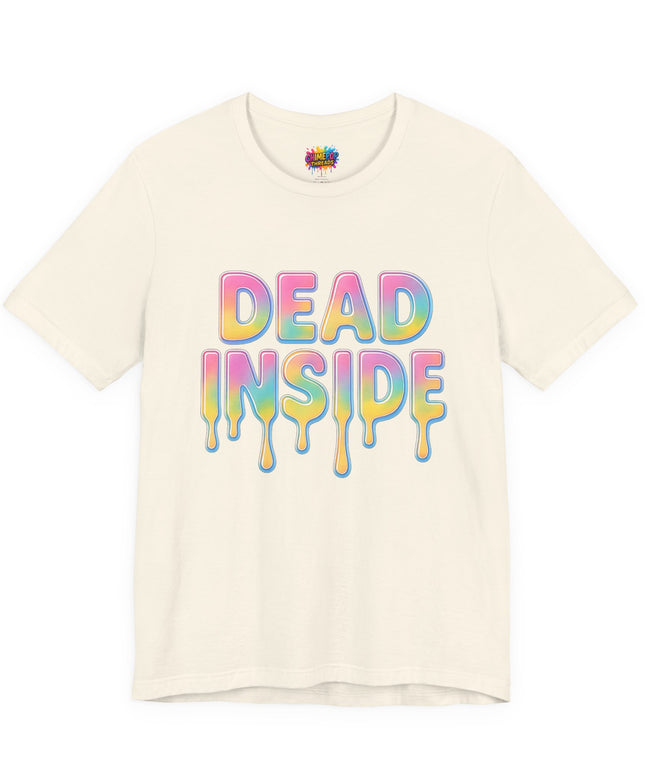 Dead Inside Rainbow Pastel Drip Tee
