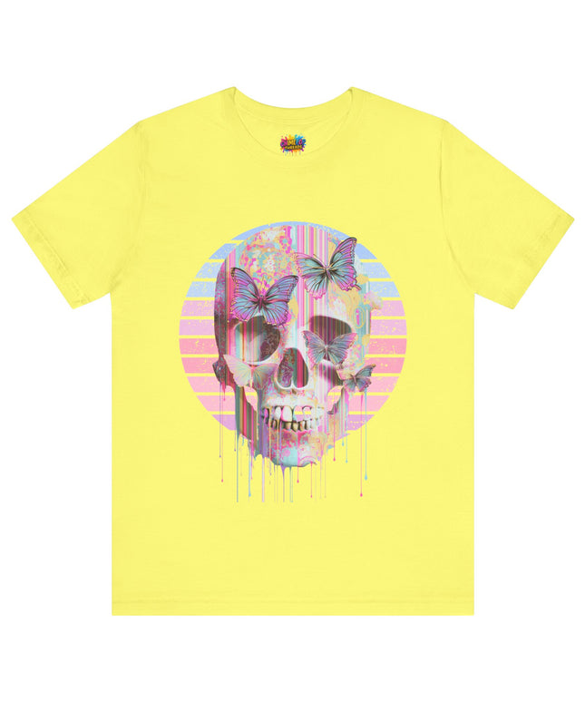 Pastel Skull Butterfly Drip Vaporwave Gothic Tee