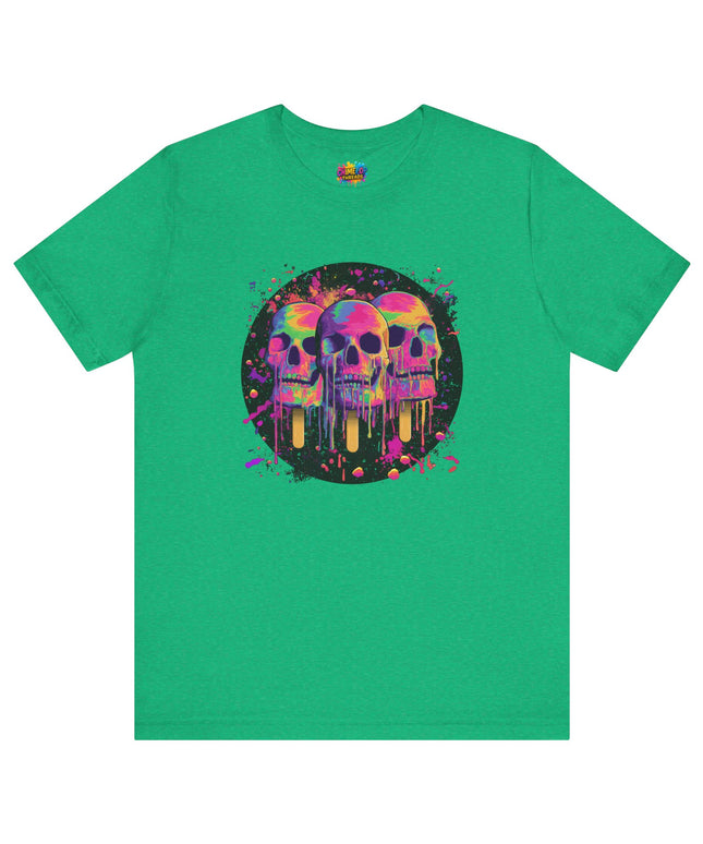 Triple Neon Skull Popsicle Splatter Tee