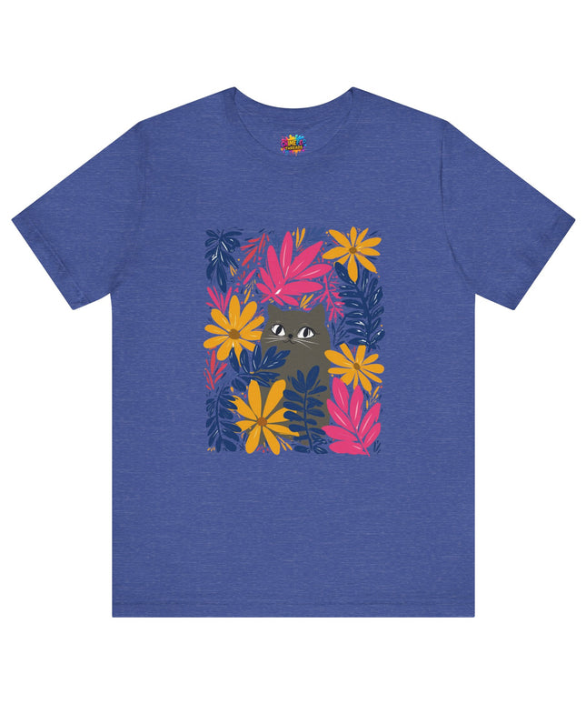 Gray Cat Floral Tee