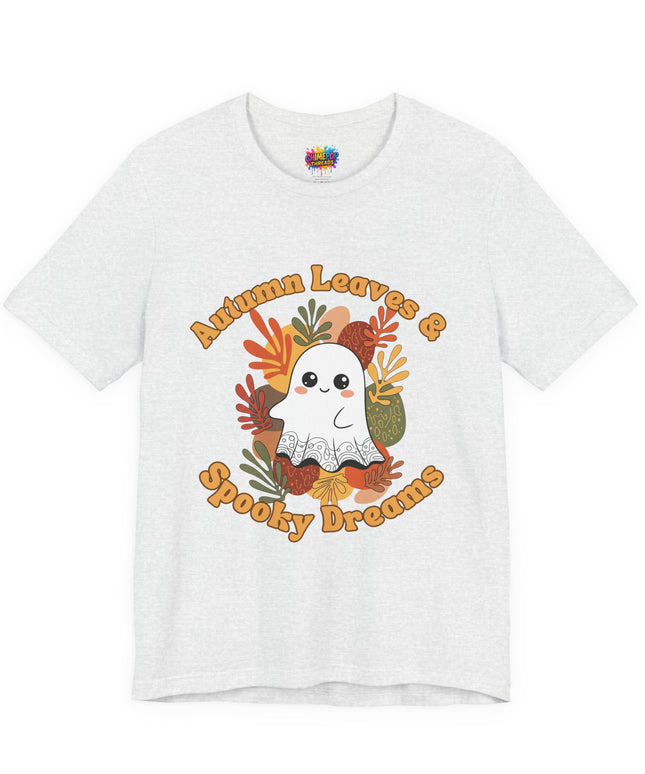 Autumn Leaves Spooky Dreams Ghost Tee