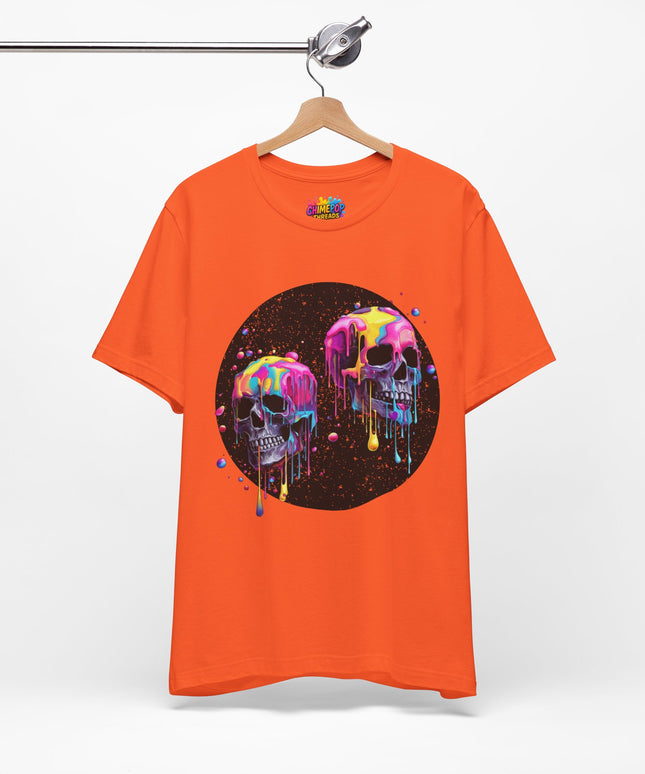 Neon Skull Drip Psychedelic Space Tee