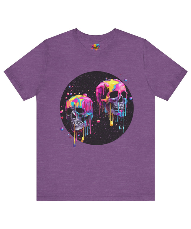 Neon Skull Drip Psychedelic Space Tee