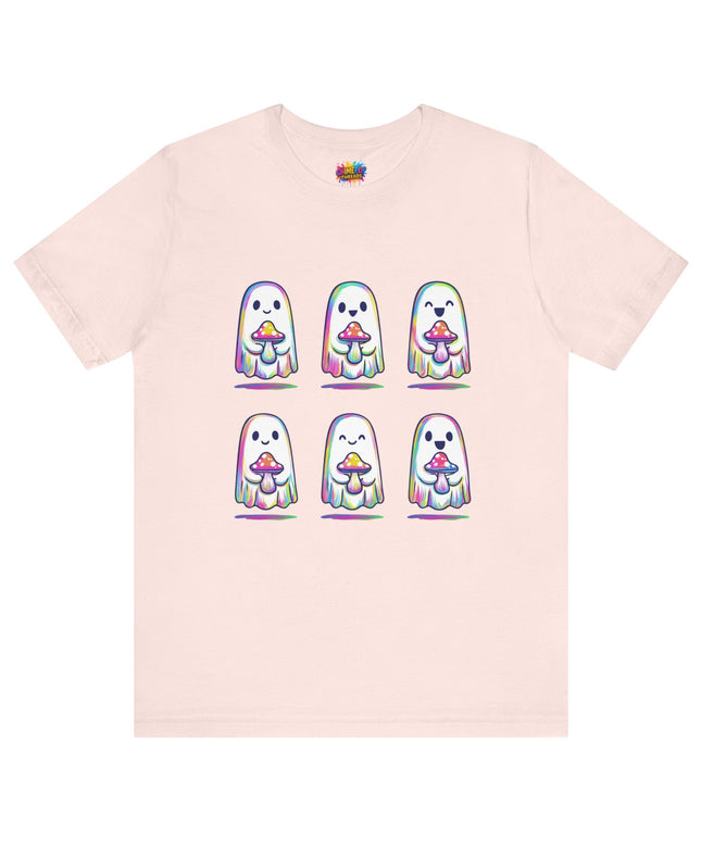 Shopify Title: Rainbow Drip Ghost Tee