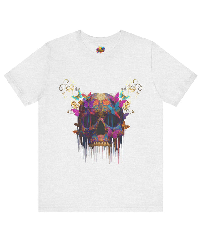 Ornate Skull Golden Butterfly Gothic Luxe Tee