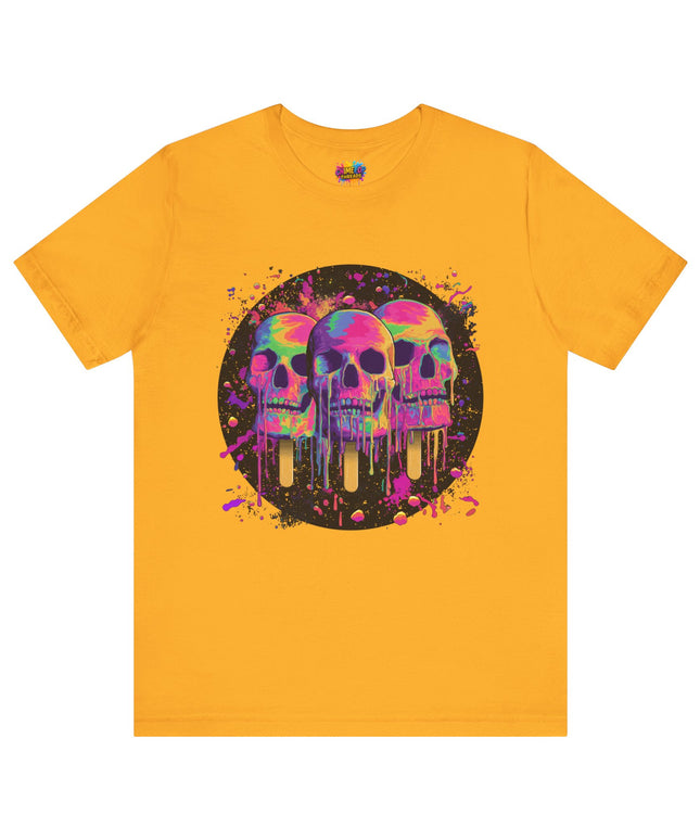 Triple Neon Skull Popsicle Splatter Tee