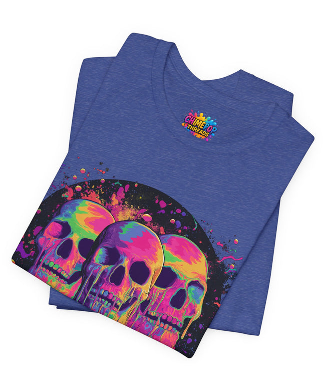 Triple Neon Skull Popsicle Splatter Tee