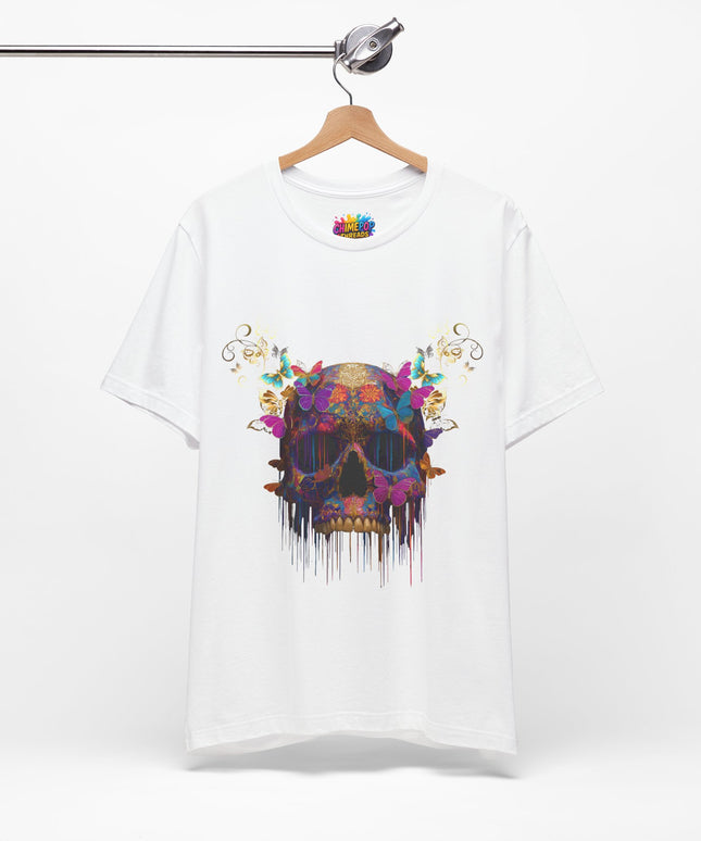 Ornate Skull Golden Butterfly Gothic Luxe Tee
