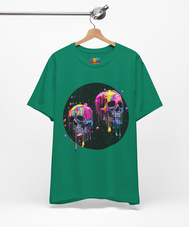 Neon Skull Drip Psychedelic Space Tee