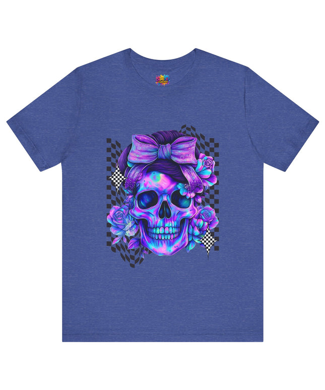 Electric Skull with Bubble Bow Goth Tee
