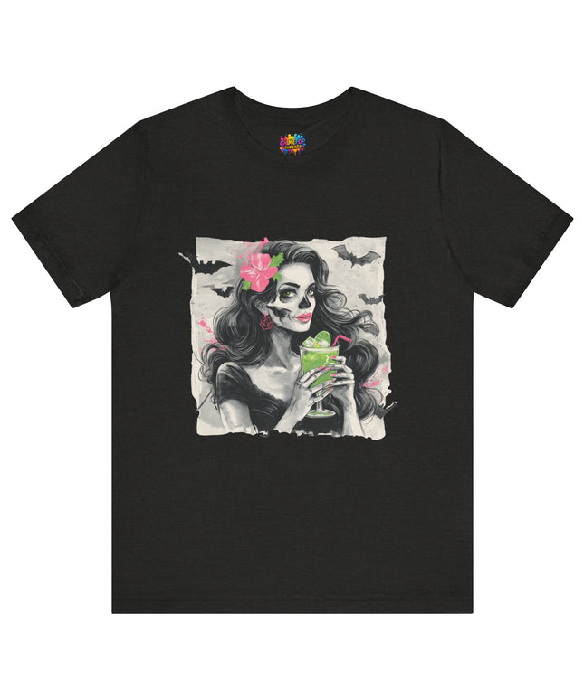Gothic Cocktail Skeleton Girl Tee