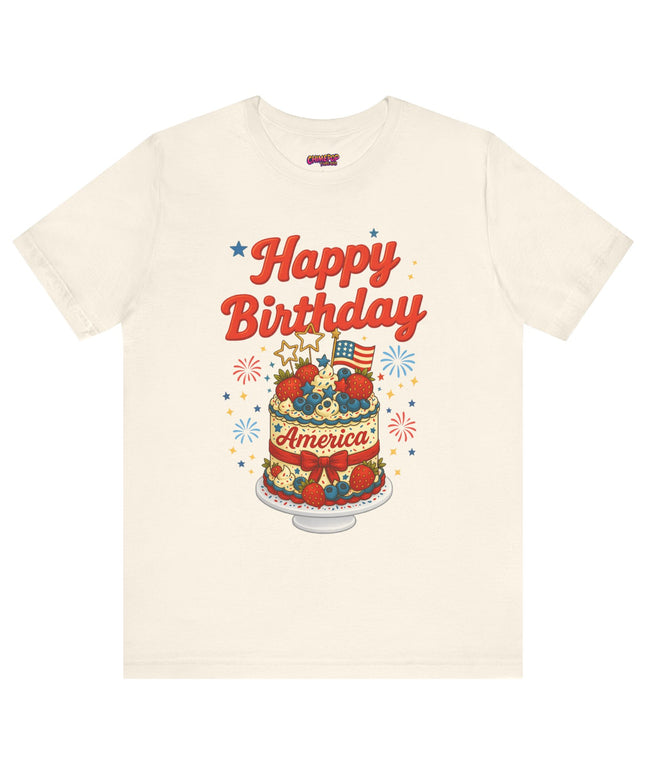 HAPPY BIRTHDAY AMERICA TEE - 4TH OF JULY