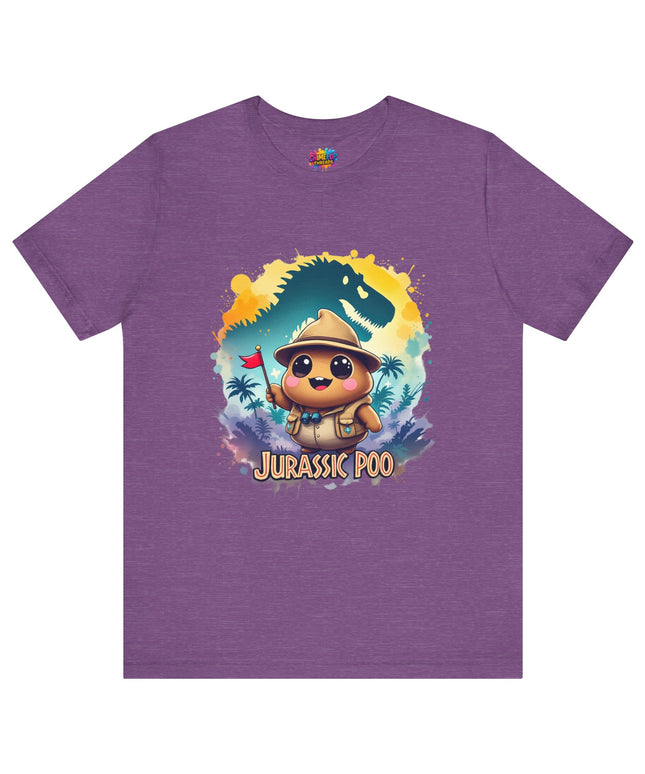 Jurassic Poo Unisex Tee, Chaos Finds a Way Dinosaur Poop Shirt, Soft Fit, Funny Tee, Graphic Tee, Jurassic Park Fan Gift, ChimePop Threads