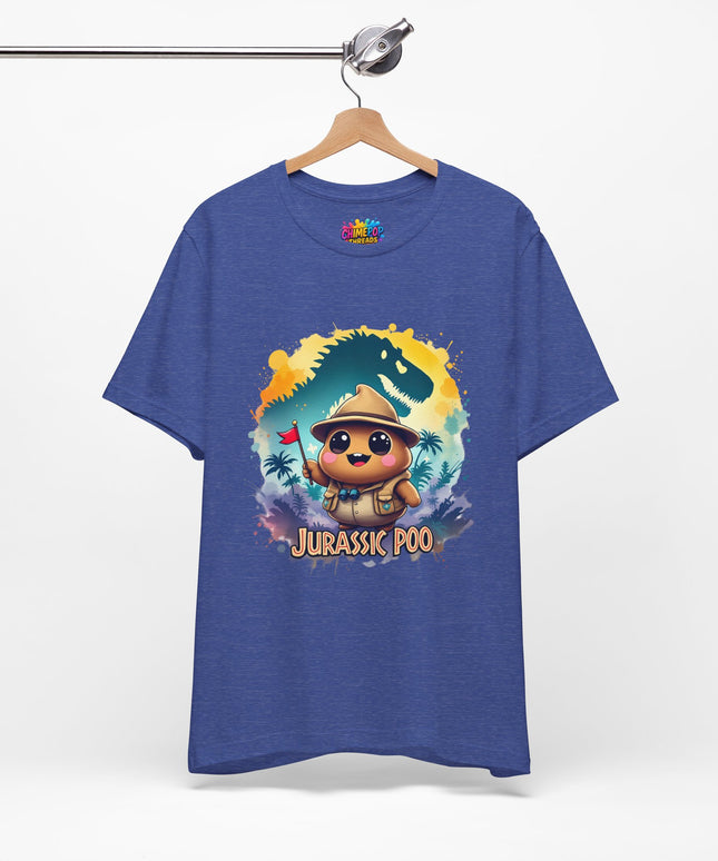Jurassic Poo Unisex Tee, Chaos Finds a Way Dinosaur Poop Shirt, Soft Fit, Funny Tee, Graphic Tee, Jurassic Park Fan Gift, ChimePop Threads