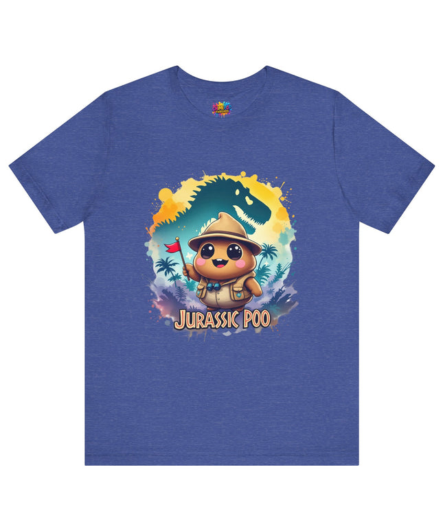 Jurassic Poo Unisex Tee, Chaos Finds a Way Dinosaur Poop Shirt, Soft Fit, Funny Tee, Graphic Tee, Jurassic Park Fan Gift, ChimePop Threads