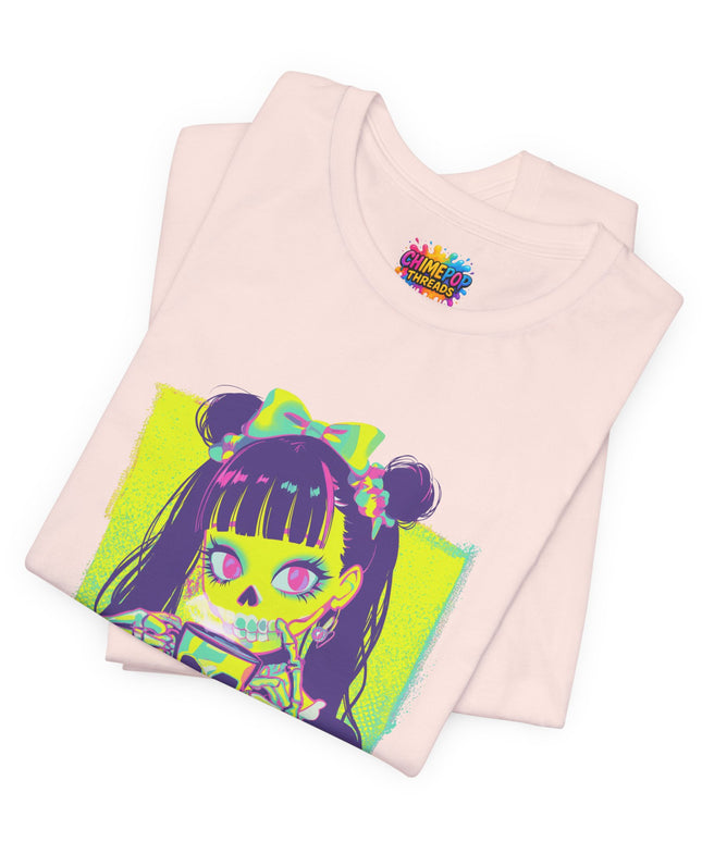Neon Pastel Gothic Coffee Skeleton Shirt