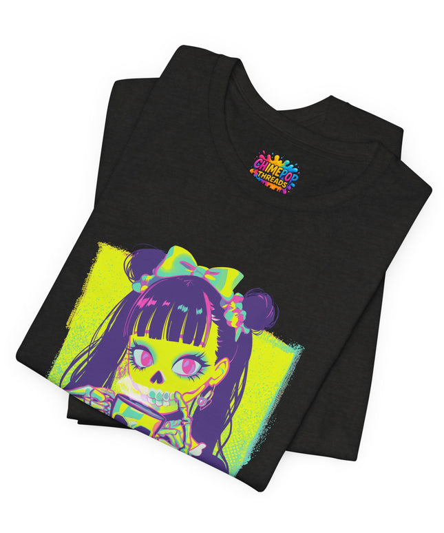 Neon Pastel Gothic Coffee Skeleton Shirt