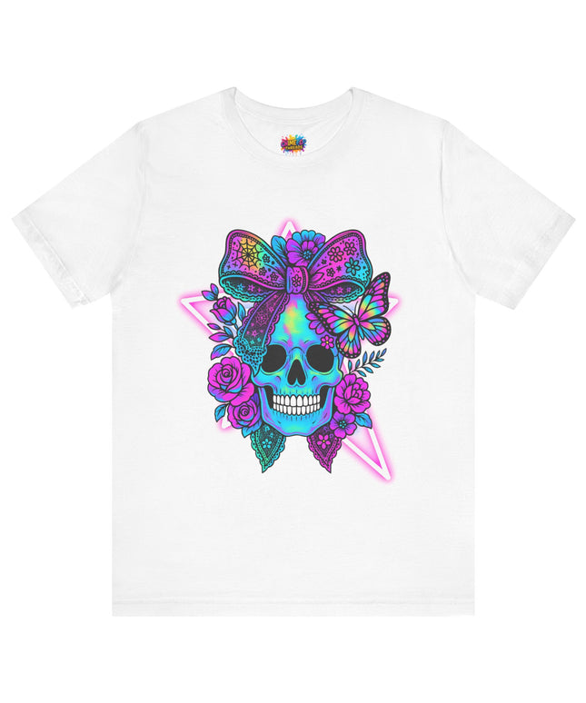Neon Skull and Bow Shirt