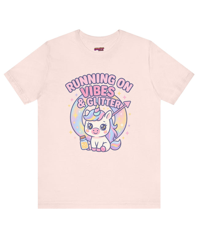 Running on Vibes and Glitter T-Shirt