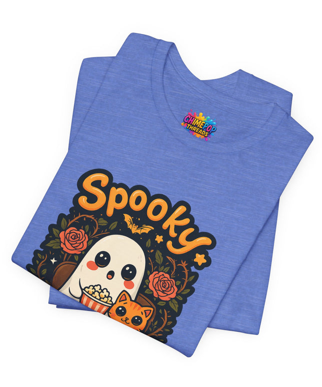 Spooky Ghost Pumpkin Cat Tee