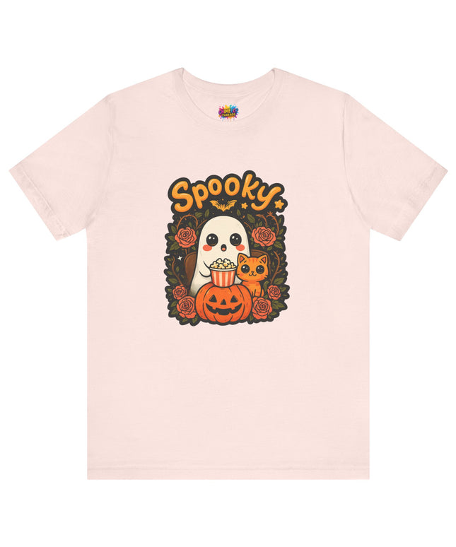 Spooky Ghost Pumpkin Cat Tee