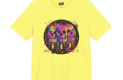 Triple Neon Skull Popsicle Splatter Tee