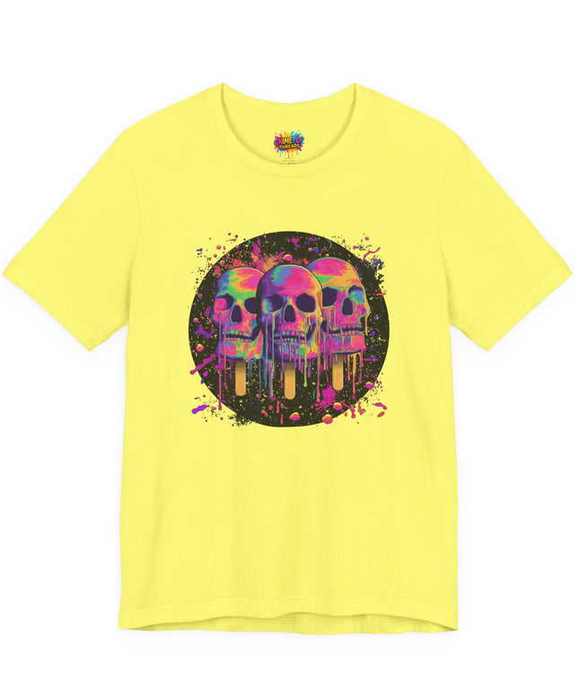 Triple Neon Skull Popsicle Splatter Tee