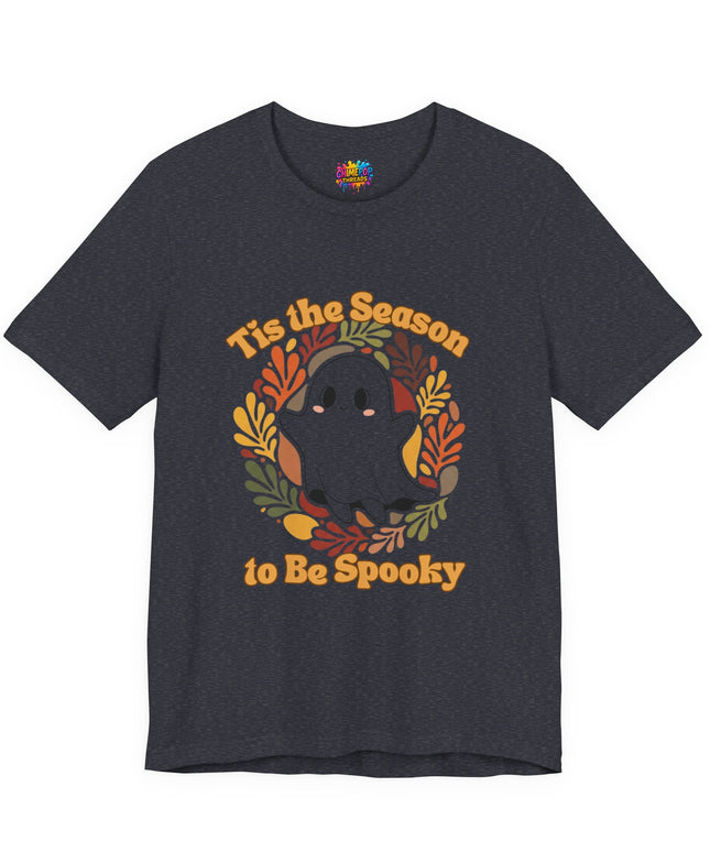 Tis The Season Spooky Black Ghost Tee