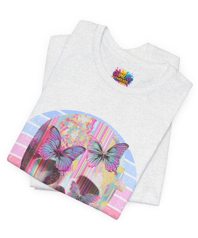 Pastel Skull Butterfly Drip Vaporwave Gothic Tee