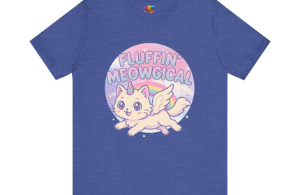 Fluffin Meowgical Goth Princess Cat Unicorn Rainbow Pastel T-Shirt