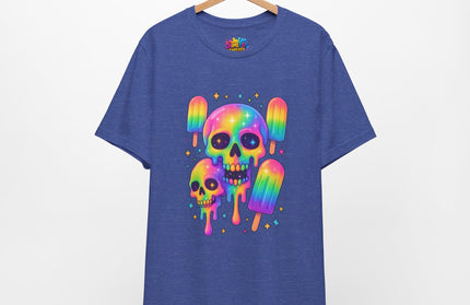 Rainbow Skull Popsicle Glitter Cosmic Goth Tee