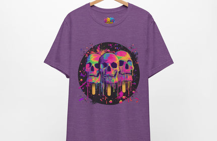 Triple Neon Skull Popsicle Splatter Tee