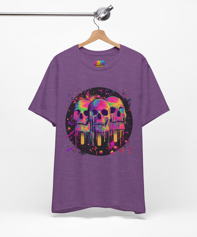 Triple Neon Skull Popsicle Splatter Tee