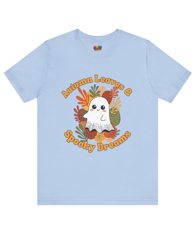 Autumn Leaves Spooky Dreams Ghost Tee