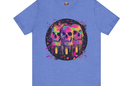 Triple Neon Skull Popsicle Splatter Tee