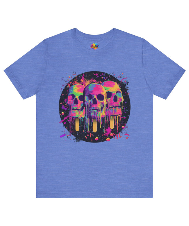 Triple Neon Skull Popsicle Splatter Tee