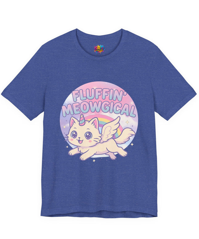 Fluffin Meowgical Goth Princess Cat Unicorn Rainbow Pastel T-Shirt