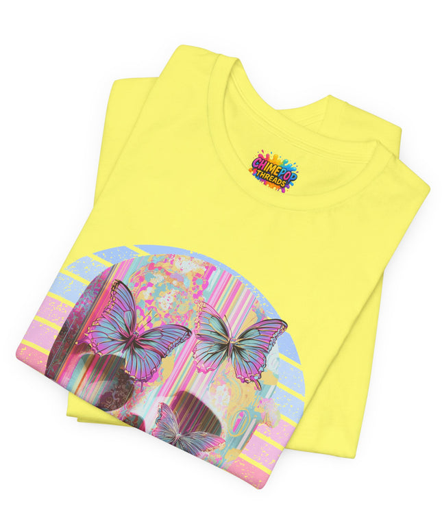 Pastel Skull Butterfly Drip Vaporwave Gothic Tee