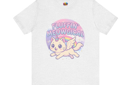 Fluffin Meowgical Goth Princess Cat Unicorn Rainbow Pastel T-Shirt