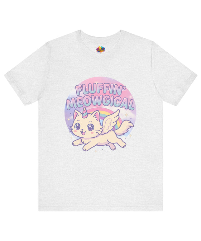 Fluffin Meowgical Goth Princess Cat Unicorn Rainbow Pastel T-Shirt