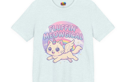 Fluffin Meowgical Goth Princess Cat Unicorn Rainbow Pastel T-Shirt