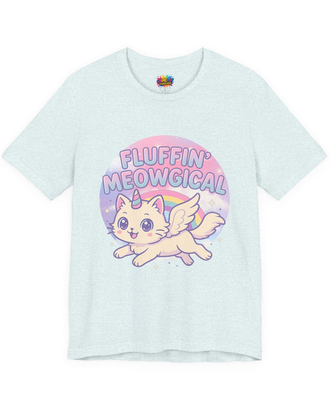 Fluffin Meowgical Goth Princess Cat Unicorn Rainbow Pastel T-Shirt