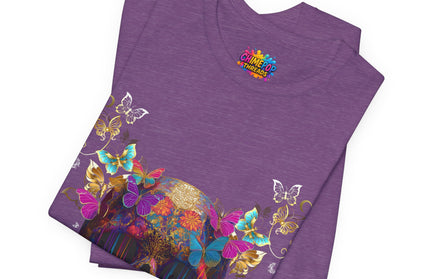 Ornate Skull Golden Butterfly Gothic Luxe Tee