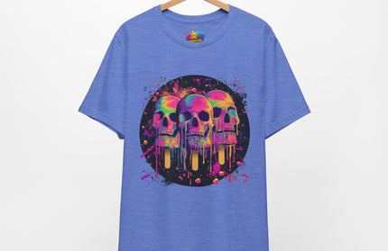 Triple Neon Skull Popsicle Splatter Tee
