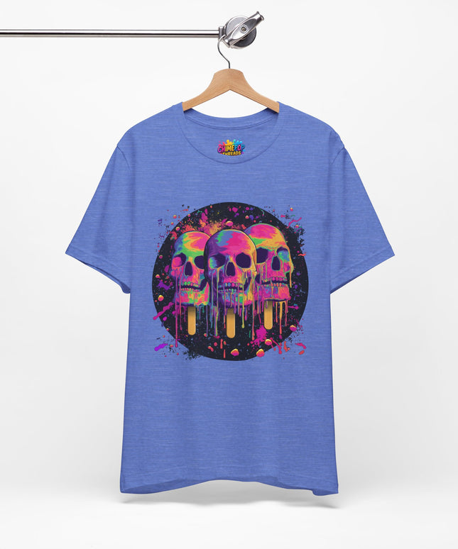 Triple Neon Skull Popsicle Splatter Tee