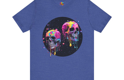 Neon Skull Drip Psychedelic Space Tee