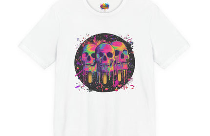 Triple Neon Skull Popsicle Splatter Tee
