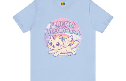Fluffin Meowgical Goth Princess Cat Unicorn Rainbow Pastel T-Shirt